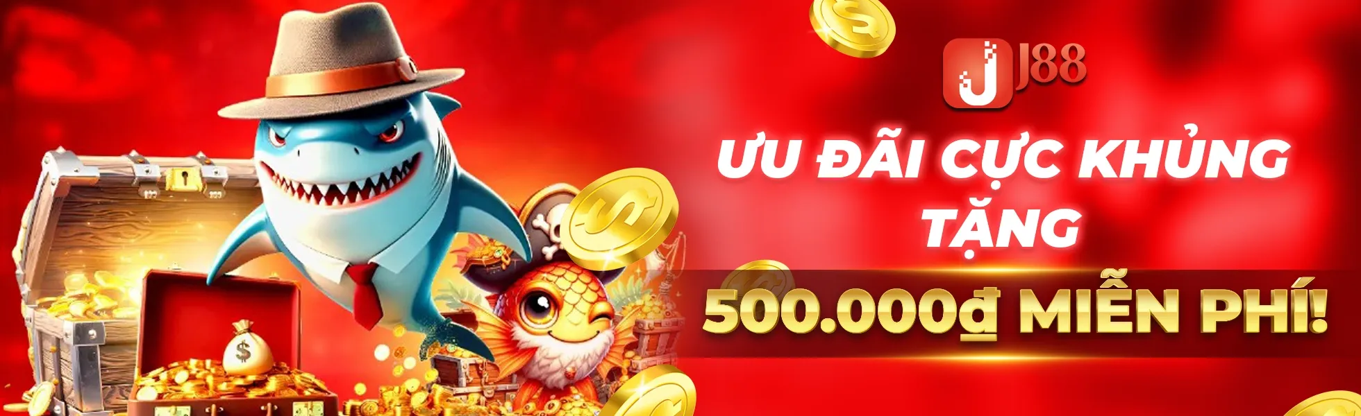 J88 tặng ưu đãi khủng 500k